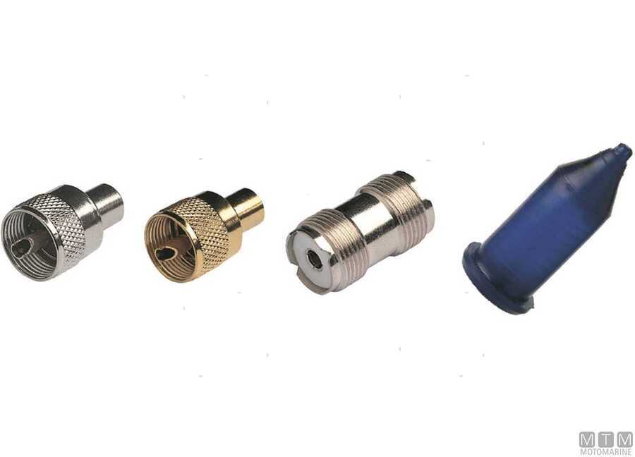 CONNETTORE E DIFESE PER CAVI COASSIALI VHF (50 OHM)