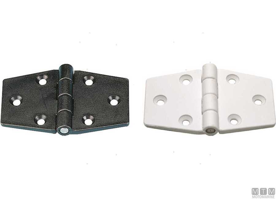 CERNIERA BISCOTTO IN PLASTICA RINFORZATA 60 x 47 mm BIANCA