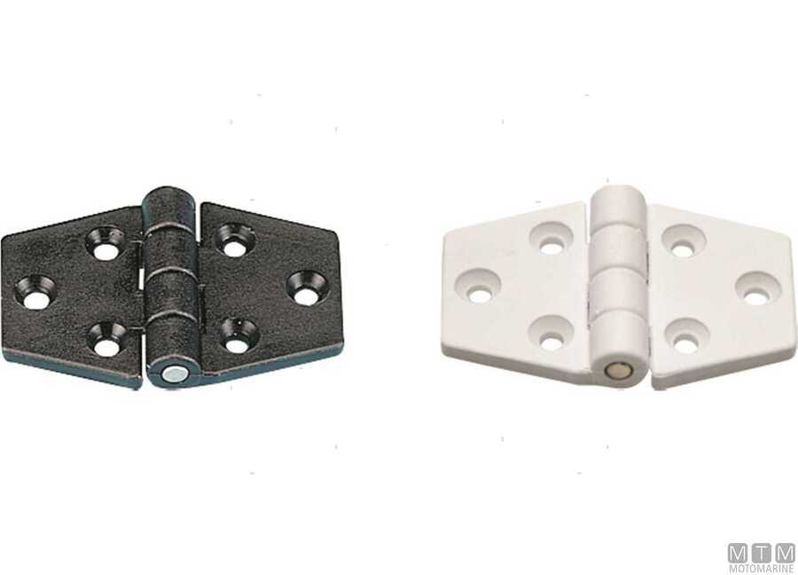 CERNIERA BISCOTTO IN PLASTICA RINFORZATA 40X32 MM NERO