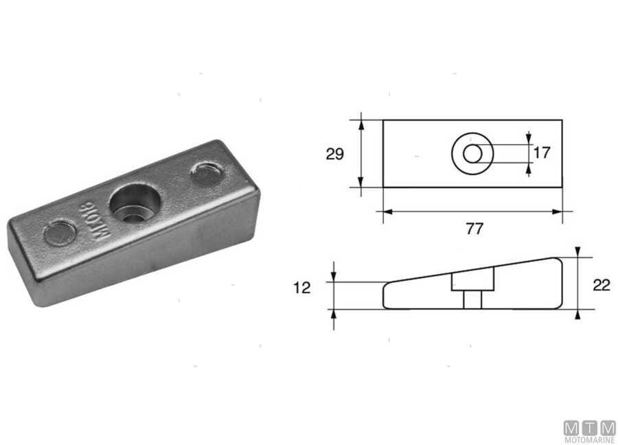 ANODO PIASTRINA GAMBO 30<>300 - OPTIMAX - VERADO