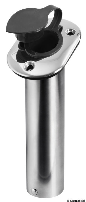 PORTACANNA DA INCASSO IN ACCIAO INOX 75 ° D INT 42 L 228