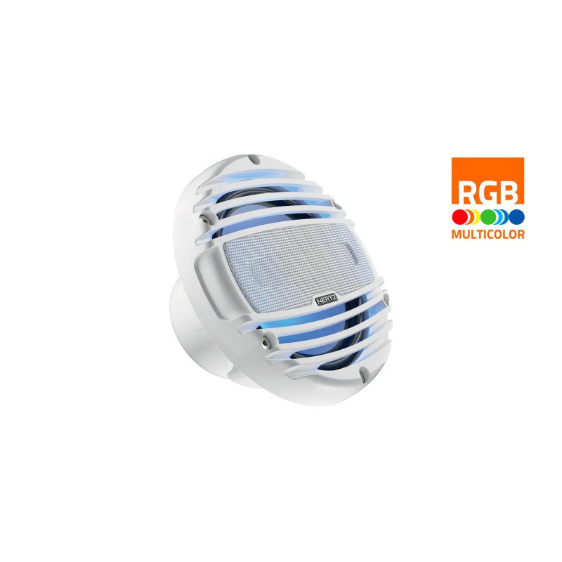 Coppia di casse bianche rgb 200W HERZ