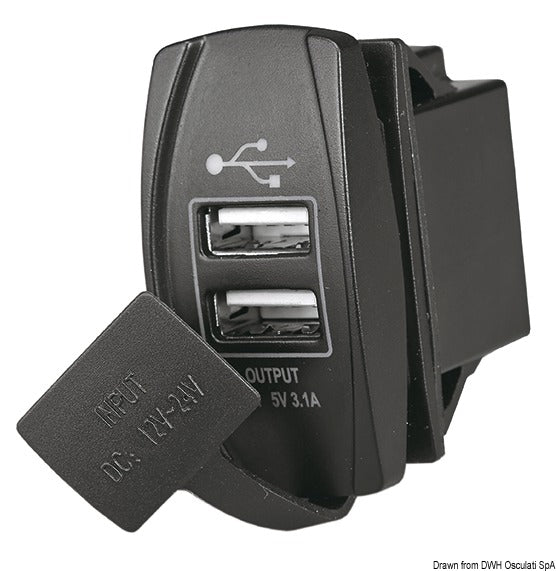 PRESA DI CORRENTE CON DOPPIA USB