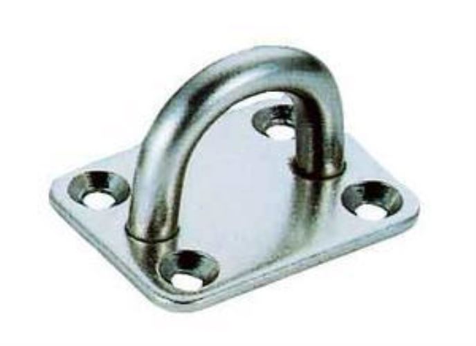 PIASTRINA RETTANGOLARE CON PONTICELLO INOX 35X40 MM