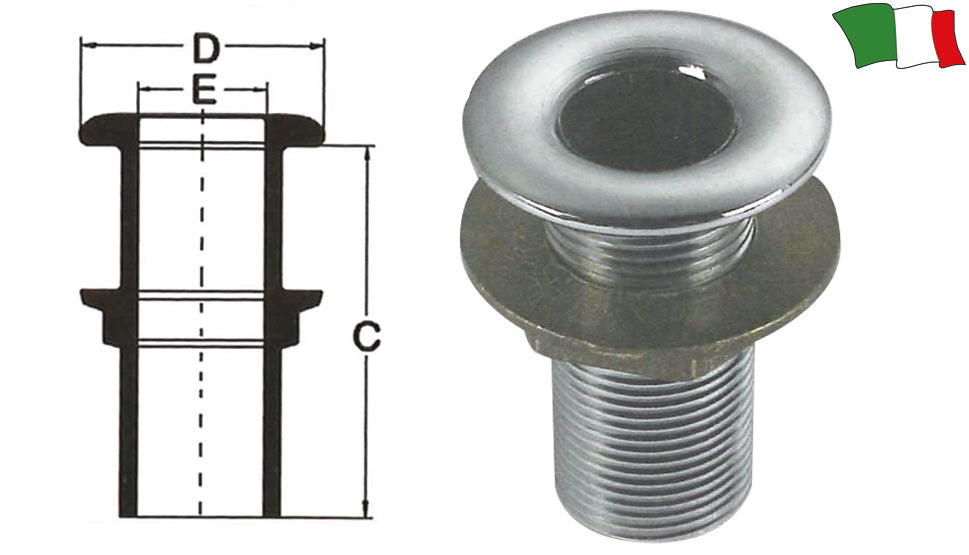 SCARICO A MARE FILETTATO O.C. D. INT 12,2 MM