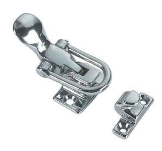 CHIUSURA PER GAVONE IN OTTONE CROMATO 72X35 MM