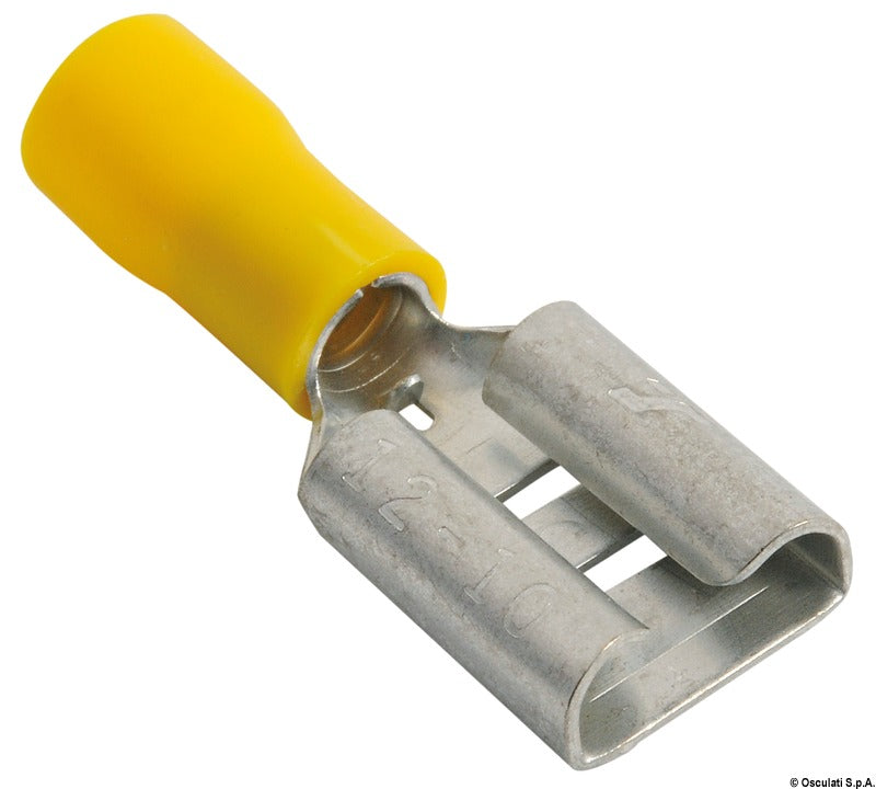 PREISOLATO F950 GIALLO
FASTON FEMMINA 2,5-6MM2
APERTURA MM 9,5