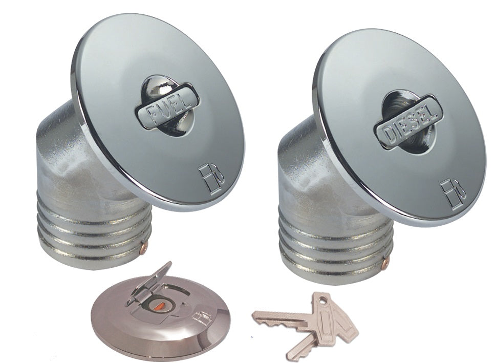Tappo imbarco carburante diesel inclinato 45° con levetta D. 88 collo 50 MM