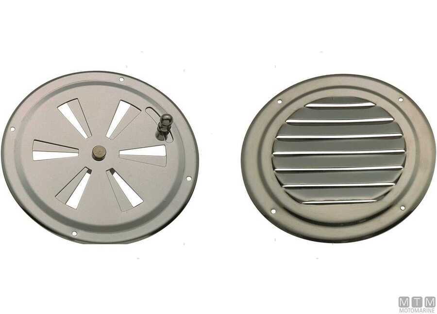 PRESA D'ARIA INOX GRIGLIA TONDA REGOLABILE