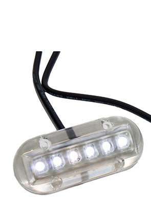 Luce subacquea 12V 6 led bianca