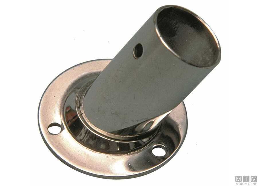 BASE TONDA 60° INOX STAMPATO
PER TUBI 25 MM