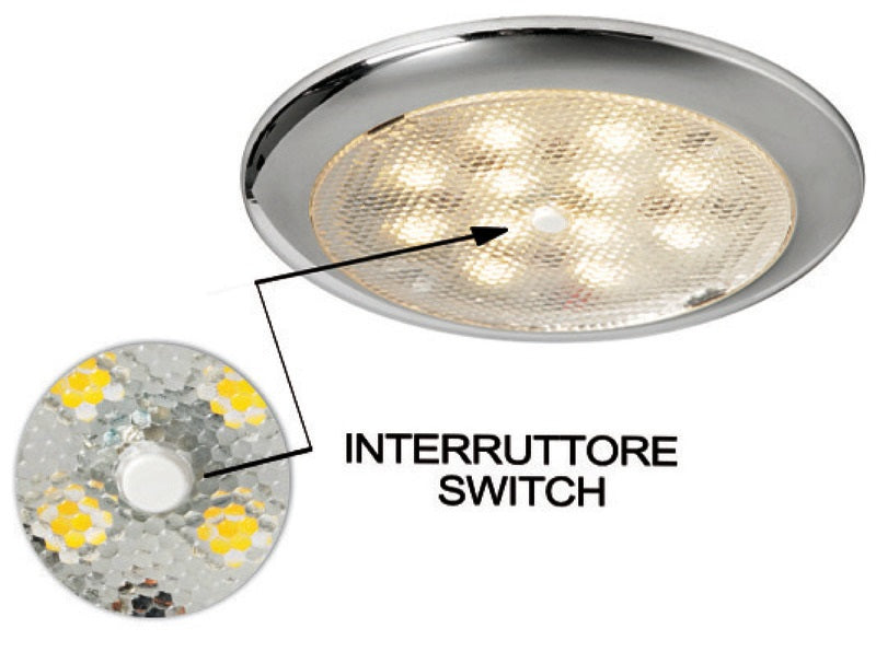 Plafoniera Procion Inox con interruttore