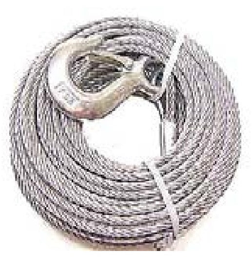 FUNE ACCIAIO SICUREZZA D. 4 MM L 9 MT PER ARGANI