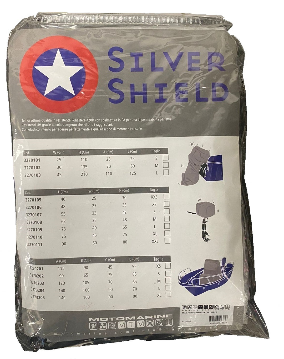 Teli copriconsolle Silver Shield
L
