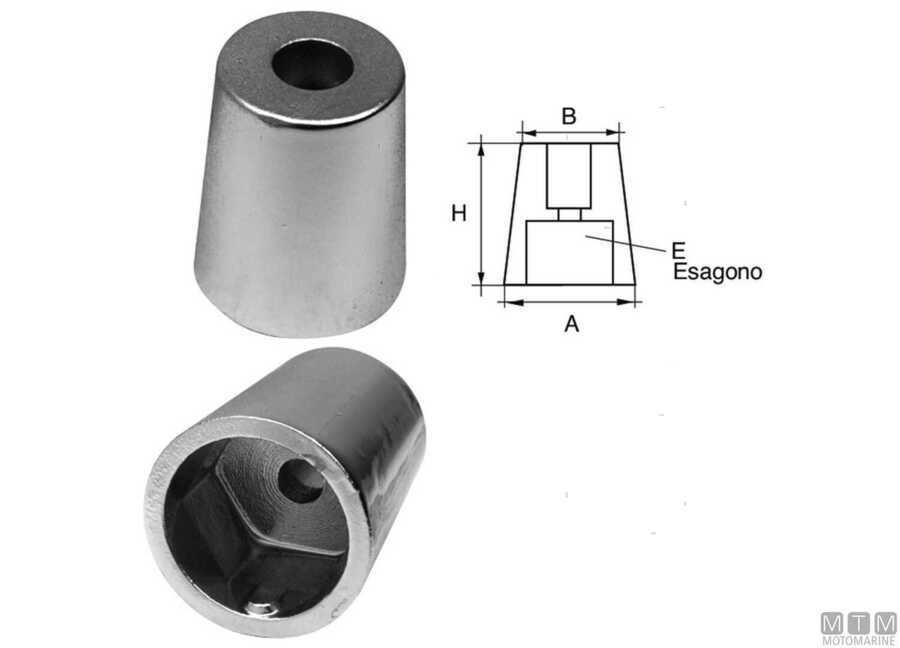 OGIVA TIPO RADICE INNESTO ESAGONALE
D. ASSE 55