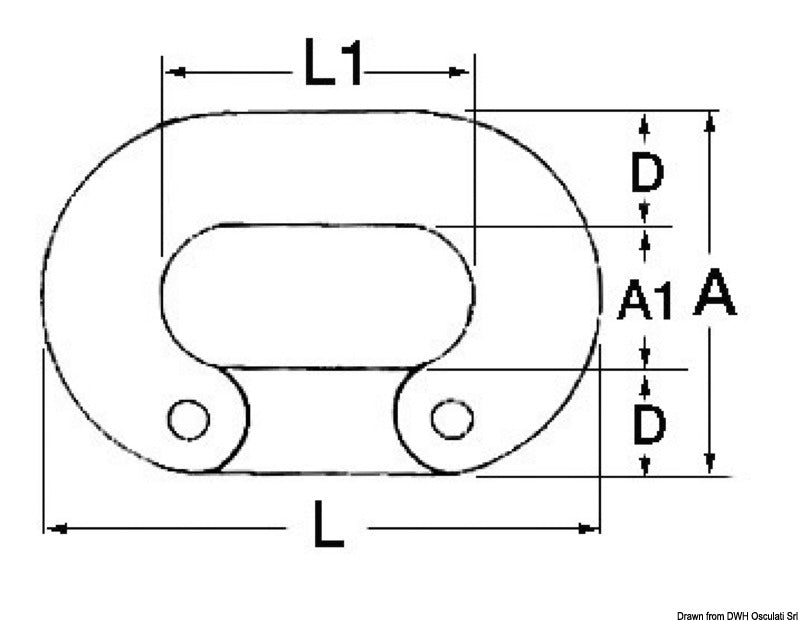 Falsa maglia inox 6 mm