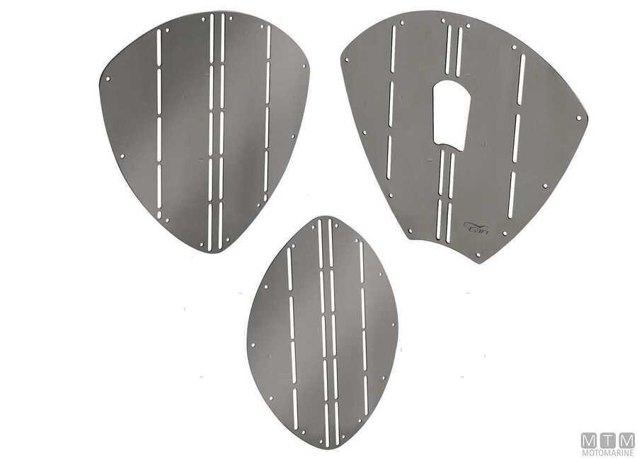 PARAPRUA IN ACCIAIOINOX ELLITTICO W 26,5 CMM H 34,5 CM