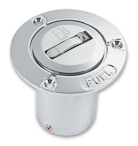 Tappo imbarco carburante diesel ottone cromato con leva Flangia mm 88 Collo 73 mm