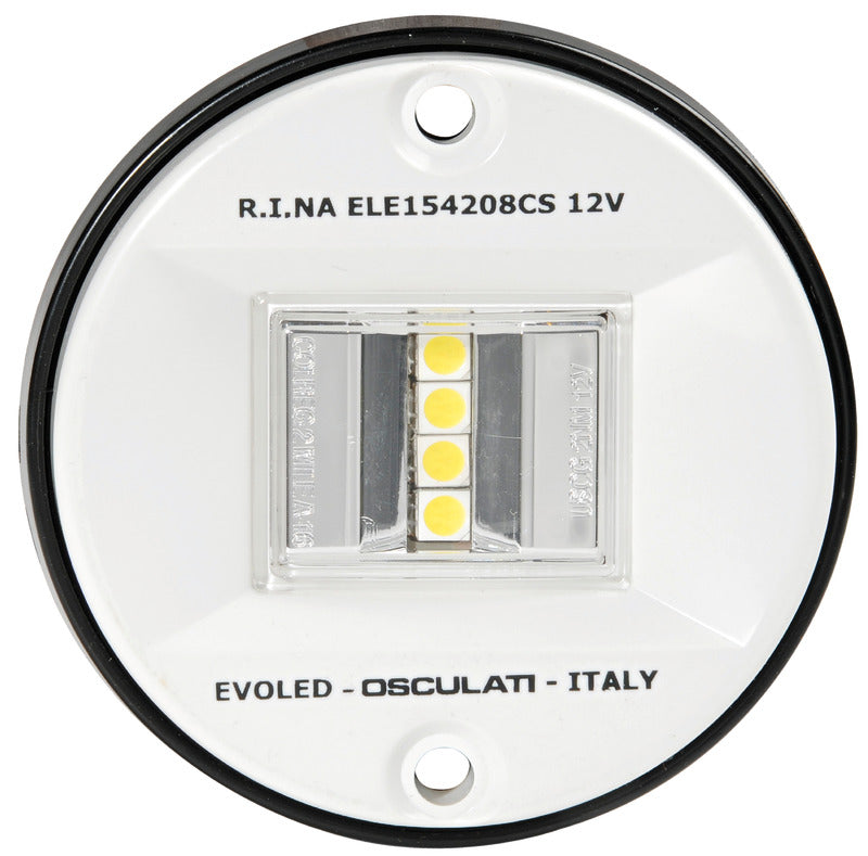 Luce di Via poppa 135° Evoled in ABS bianco (Blister)