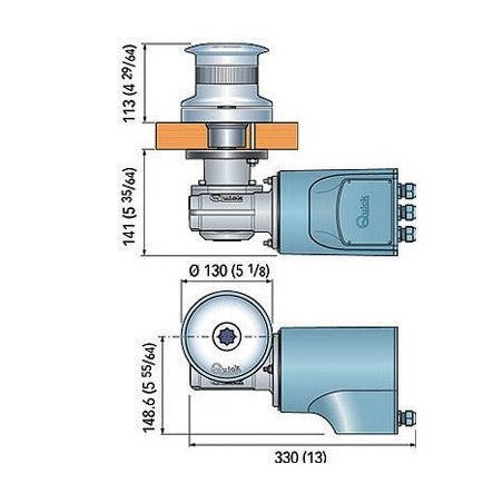 TUMBLER TB3 - Verricello da Tonneggio 700W, 24V con Campana